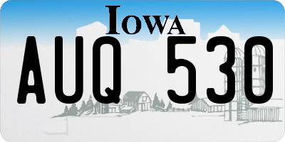 IA license plate AUQ530