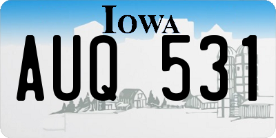 IA license plate AUQ531