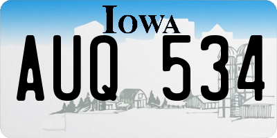 IA license plate AUQ534