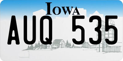 IA license plate AUQ535