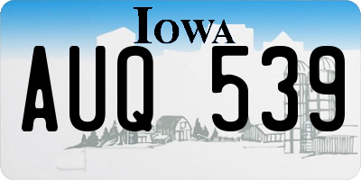 IA license plate AUQ539