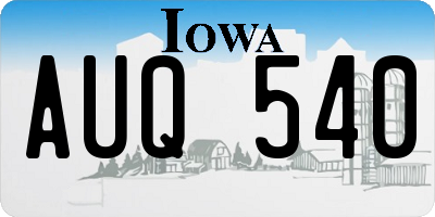 IA license plate AUQ540