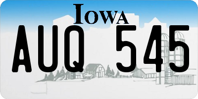 IA license plate AUQ545