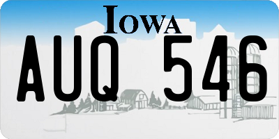IA license plate AUQ546