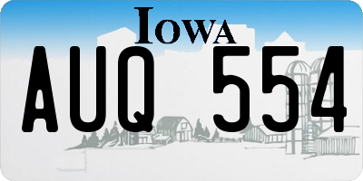 IA license plate AUQ554