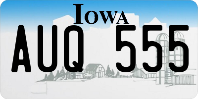 IA license plate AUQ555