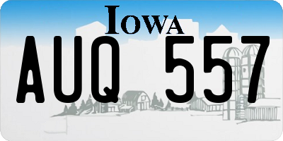IA license plate AUQ557
