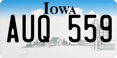 IA license plate AUQ559