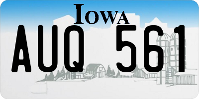 IA license plate AUQ561