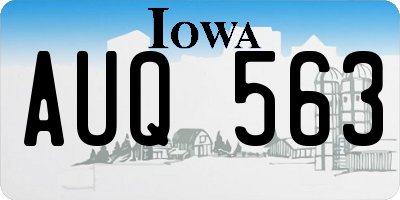 IA license plate AUQ563