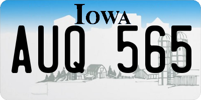 IA license plate AUQ565