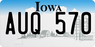 IA license plate AUQ570
