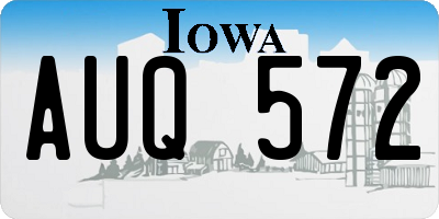 IA license plate AUQ572