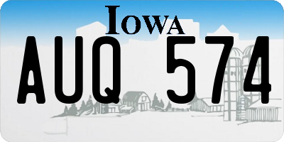 IA license plate AUQ574