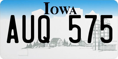 IA license plate AUQ575