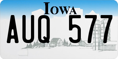 IA license plate AUQ577