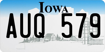 IA license plate AUQ579