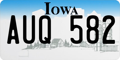 IA license plate AUQ582