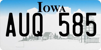 IA license plate AUQ585