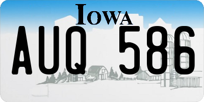 IA license plate AUQ586
