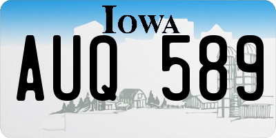 IA license plate AUQ589