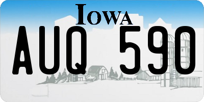 IA license plate AUQ590