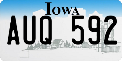 IA license plate AUQ592