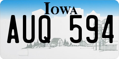 IA license plate AUQ594