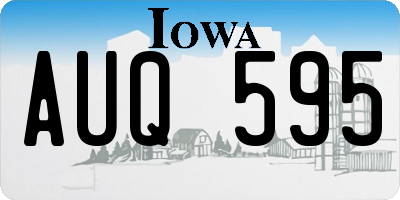 IA license plate AUQ595