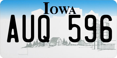 IA license plate AUQ596
