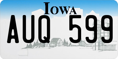 IA license plate AUQ599