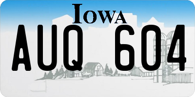 IA license plate AUQ604