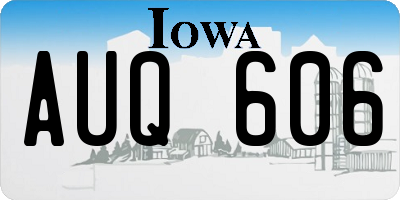 IA license plate AUQ606