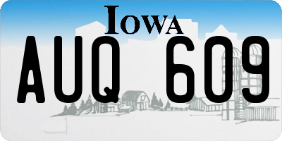 IA license plate AUQ609