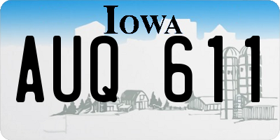 IA license plate AUQ611