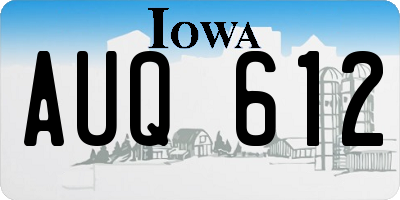 IA license plate AUQ612
