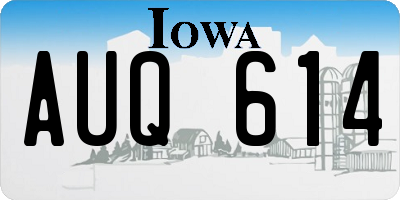 IA license plate AUQ614