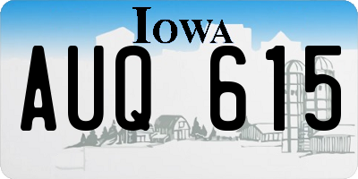 IA license plate AUQ615