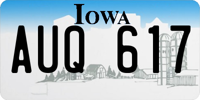 IA license plate AUQ617