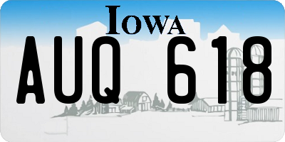 IA license plate AUQ618