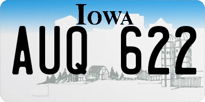 IA license plate AUQ622