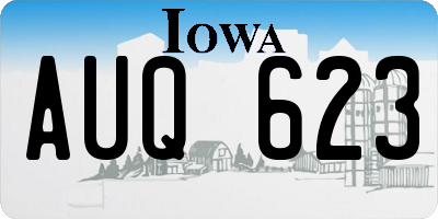 IA license plate AUQ623