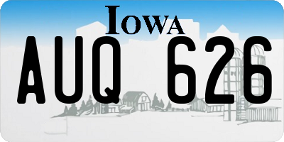 IA license plate AUQ626