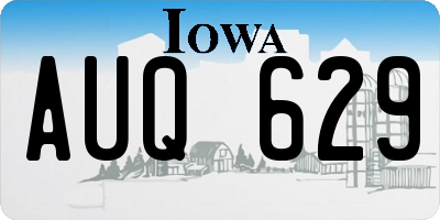 IA license plate AUQ629