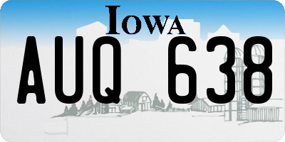 IA license plate AUQ638