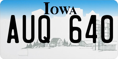 IA license plate AUQ640