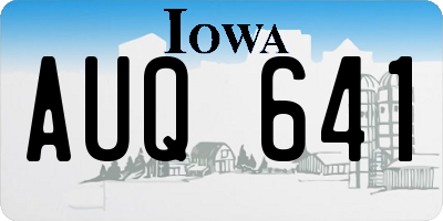 IA license plate AUQ641