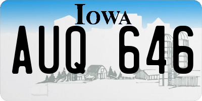 IA license plate AUQ646