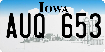 IA license plate AUQ653