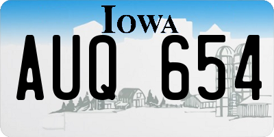 IA license plate AUQ654